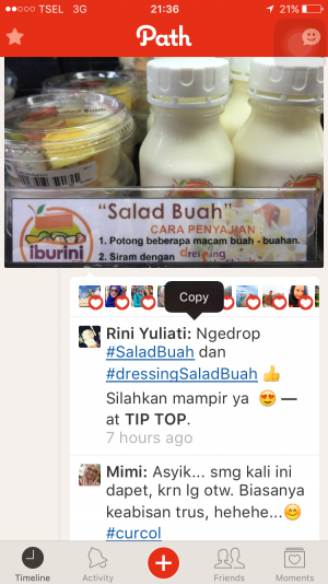 Salad buah di Tip Top Rawamangun