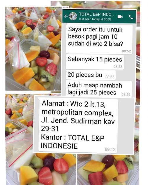 Pesanan Salad Buah dari TOTAL E&P INDONESIE